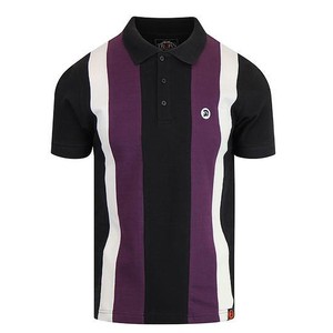 Panel Trojan 8380 Black Stripe Shirt Cotton Polo Tr Mens aqZ5Pa