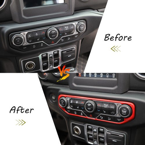 Air Conditioner Switch Cover Trim Center Control Decal For Jeep Wrangler JL JT - Picture 3 of 8