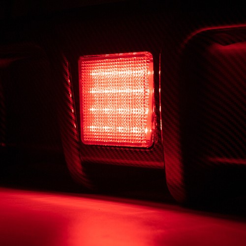 Rear Bumper Diffuser W/LED Brake Light For 17-22 Infiniti Q60 Carbon Fiber Look - Picture 4 of 11