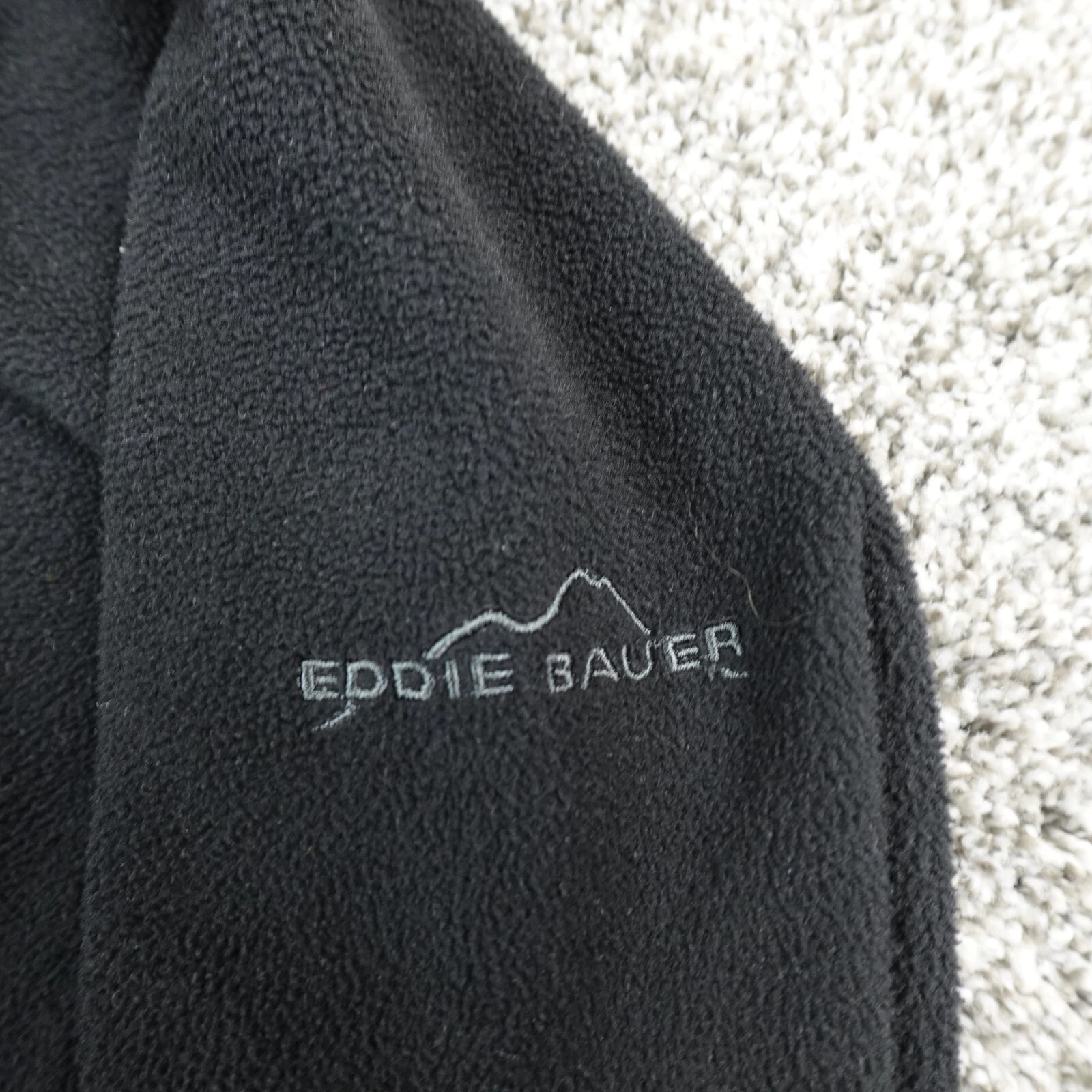 VETEMENTS Maglione Eddie Bauer uomo XXL 2XL nero logo pile outdoor zip felpa casual