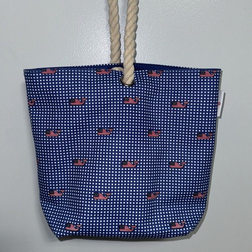 Bolso de Mano VINEYARD VINES x Target Wine EE. UU. Azul Gingham Check América Picnic - Imagen 4 de 9