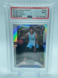 2019-20 Panini Hyper Prizm #249 Ja Morant Memphis Grizzlies RC Rookie PSA 9 MINT
