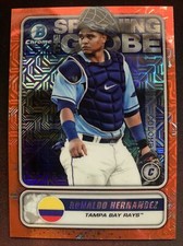 2020 Bowman Chrome Ronaldo Hernandez Orange Mega Mojo /25 Spanning The Globe