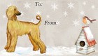 Afghan Hound Dog Christmas Labels by Starprint - 42 Peel off Labels