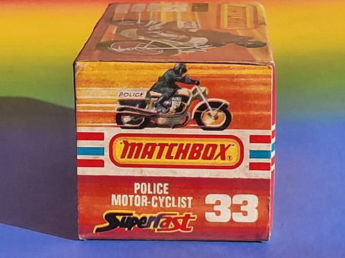(ORIGINAL BOX ONLY! NO TOY) Diecast 1972 Matchbox Superfast N.33 POLICE MOTOR C. - Foto 5 di 5