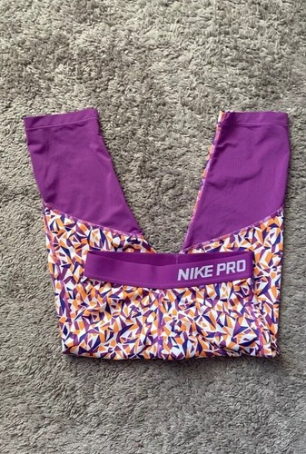 Girls youth Nike pro Dri Fit Leggings Capris Size Medium RN56323 - Picture 15 of 16