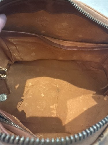 MCM Authentic Vintage Cognac Monogram Visetos Boston Bag Coated Canvas Small - Picture 16 of 23