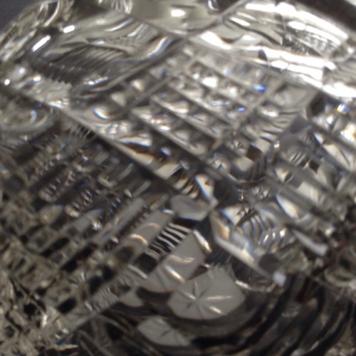 Antique 1891 Czech Crystal Perfume Bottle Silver Repoussé Square Puff Octagonal! - Picture 8 of 24