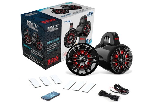 Boss Audio MRWT40RGB 4" 2-Way 400W Marine Wake Tower RGB Speakers - Picture 2 of 2