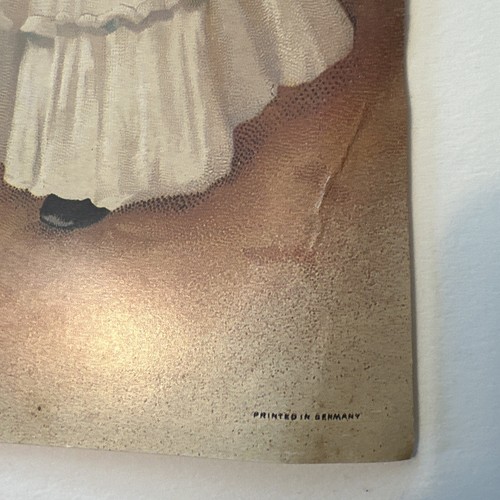 Antique German Chromolithograph Flower Girls 16x20 Early 1900s - 第 9/9 張圖片