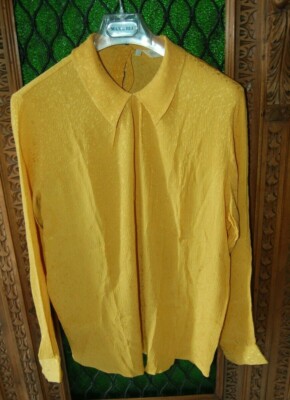 Miss Harlow, Damen Bluse, Cargo Gelb, Seide, Gr. 44, gebraucht
