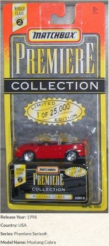 Matchbox 1995 #6 Premiere Collection Select Class Series 2 - Mustang Cobra - Picture 13 of 14