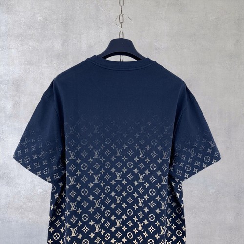 Louis Vuitton LV Monogram Logo Gradient Tee Cotton T-Shirt Blue Size L - Picture 9 of 13