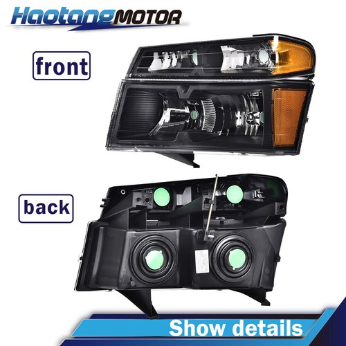 Fit For 2004-12 Chevy Colorado GMC Canyon Black Housing Headlights & Tail lights - Picture 7 of 16