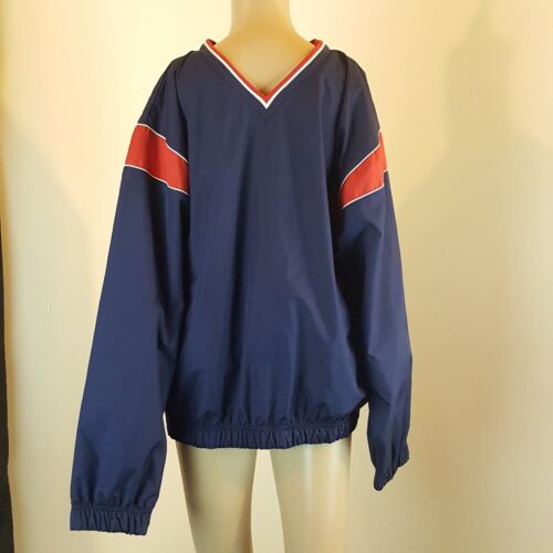 Augusta Sportswear Men's Pullover Vented Windbreaker Red White Blue Size Med NWT - Picture 2 of 4