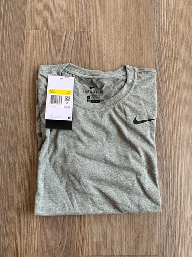 New Nike Tee DRI-FIT Crewneck Grey Men's Big & Tall S-Tall - Picture 3 of 5
