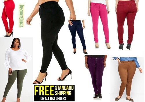1826 Women's Plus Size Super Comfy Moleton Skinny Ponti Pants jean - Picture 17 of 73