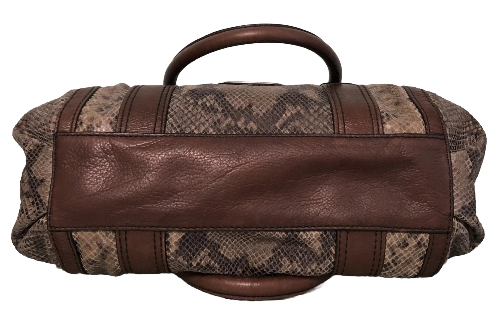 Fossil Python Embossed Leather Handbag Shoulder B… - image 7