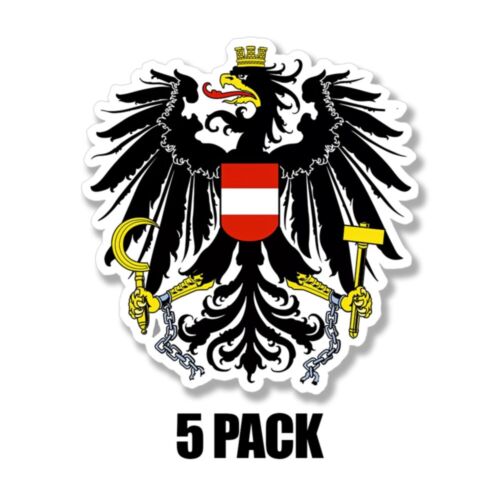 Calcomanía autoadhesiva escudo de armas austriaco vinilo bandera de Austria 4 pulgadas 2 PK - Imagen 2 de 3