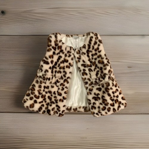 Little Me Leopard ärmellose Weste Kunstfell 18 Monate gebraucht - Bild 4 von 11
