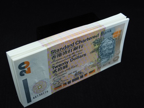 1995 $20 Hong Kong Banknote Standard Chartered Bank AX Series UNC China - Picture 17 of 20