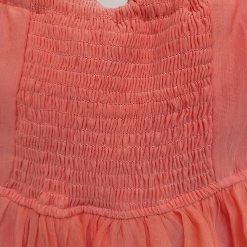 woman clothing summer long dress couture luxury brand orange ruffles pink party - Picture 5 of 12