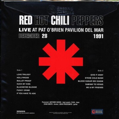 RED HOT CHILI PEPPERS - LIVE AT PAT O'BRIEN PAVILION DEL MAR