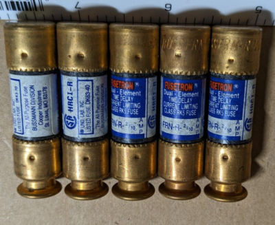 Lot De 2 Fusibles Eaton Bussmann FRN-R 30A - 250V AC - Dual Function - Neufs