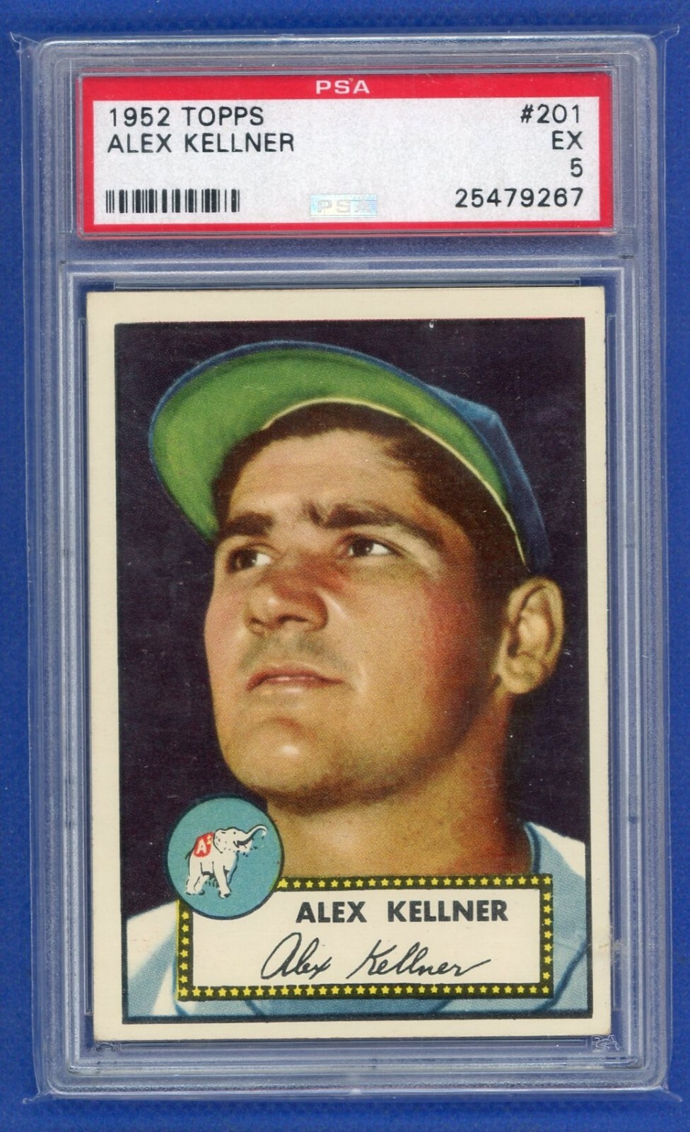 1952 Topps Alex Kellner PSA 5 Philadelphia Athletics #201