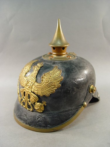 #166, Pickelhaube für Mannschaften der Linieninfanterie, Infanterie, um 1900 - Bild 2 von 5