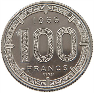 EQUATORIAL-AFRICAN-STATES-100-FRANCS-1966-ESSAI-UNC-t84-059