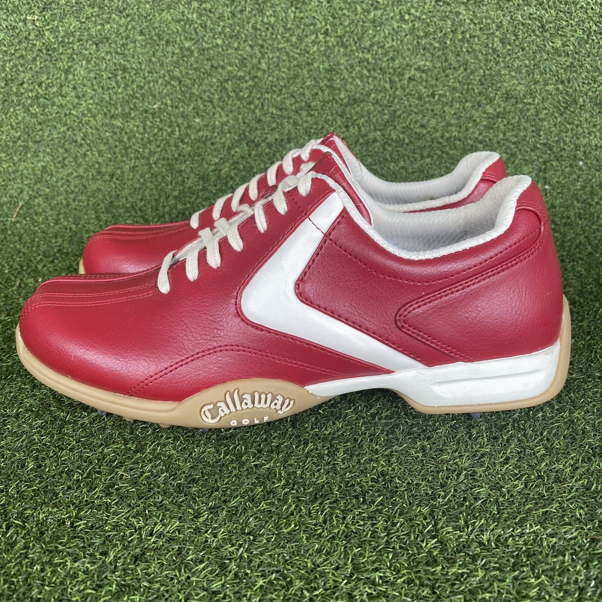 Callaway X-Series Women's Red White Leather Logo Lace Up Golf