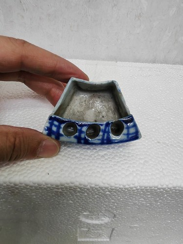 Chinese Blue and white Handmade penholder porcelain Water bowl Painting tools - Picture 2 of 9