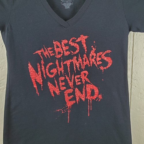 Halloween Horror Nights Shirt Womens Small Black V Neck Short Sleeve Graphic - Bild 4 von 15