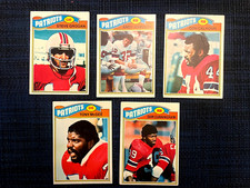 5 1976 TOPPS NEW ENGLAND PATIROTS FOOTBALL CARDS