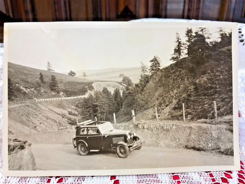 Antique Original Photo from Album 1930's ROVER CAR Coupe SCOTLAND ROAD TRIP - Picture 1 of 9