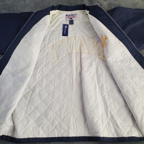 Champion Vintage US Navy Midshipmen Football Sideline Jacket Size Large L - Picture 10 of 17