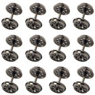 12pcs HO Scale 1:87 38" Metal Spoke DC Wheels for Model Trains HP1487