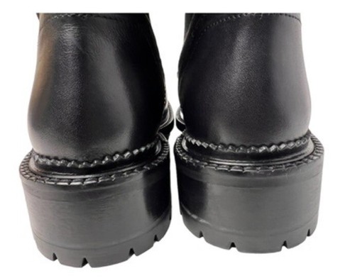 Aquatalia Orianna Leather & Suede Combat Boots New Size 8 - Picture 7 of 12