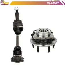Front CV Axle Shaft &Wheel Hub Bearing For 99-06 Chevy Silverado GMC Sierra 1500