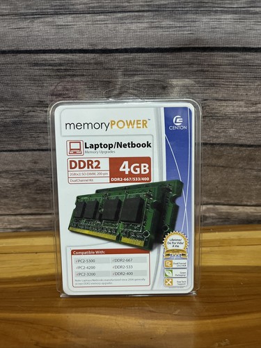 Centon Memory Power 4.0GB (2GB x2) PC2-5300 Desktop RAM Memory DDR2-667/533/400 - Picture 1 of 2
