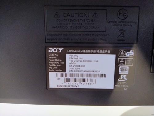 Acer V243 HQ (24 pouces, moniteur LCD/écran) - Photo 6/7
