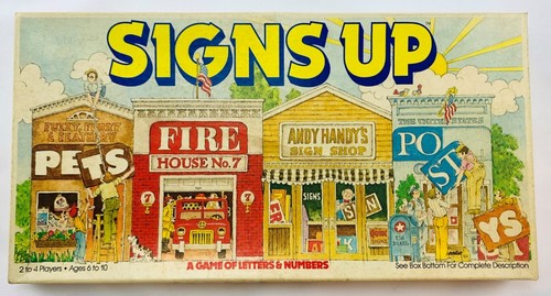 1981 Signs Up Game by Parker Brothers Complete in Very Good Cond FREE SHIPPING - Picture 5 of 6