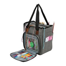 Large Knitting Sewing Bag Yarn Storage Tote Crochet Hook Needle Organizer Holder
