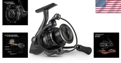 Premium Carbon Spinning Reel - 5.2:1/6.2:1 Gear Ratio for Ultimate Fishing - Picture 2 of 10