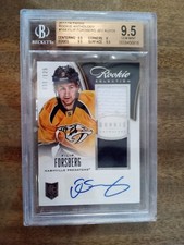 FILIP FORSBERG ROOKIE 31/125 + AUTOGRAPH + JERSEY  2013 BGS 9.5 PANINI #164