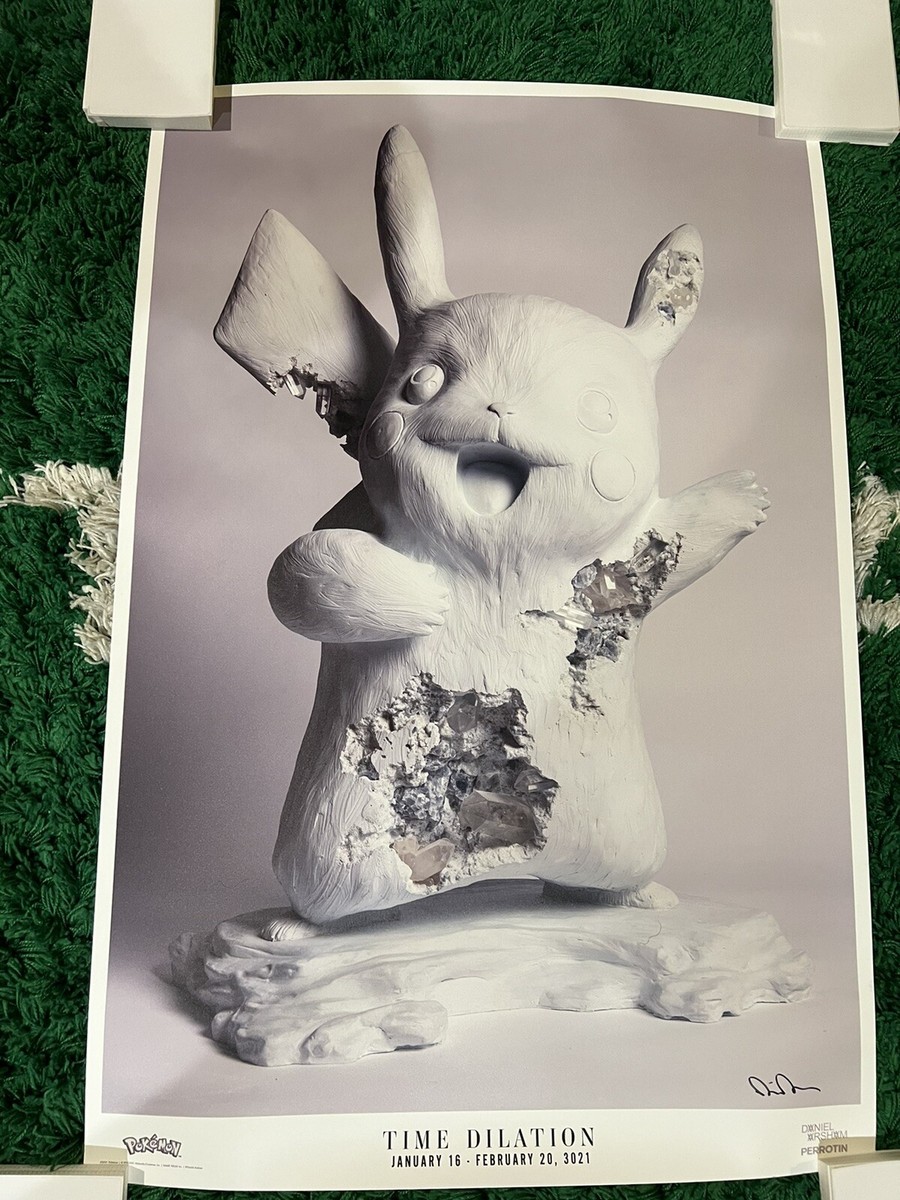 Daniel Arsham Crystallized Pikachu SIGNED Poster Future Relic