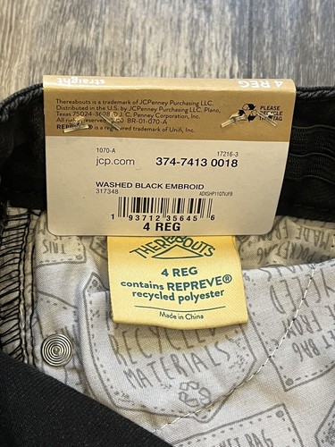 Little Girls Black There Abouts Straight Jeans - Size 4 REG NWT Rose Pattern - Picture 6 of 9