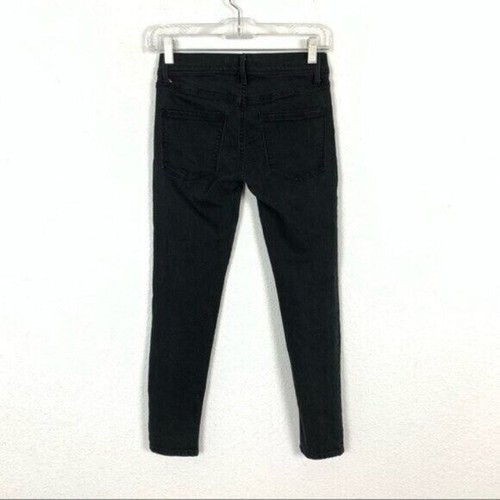 Free People Skinny Jeans 24 Charcoal High Rise Stretch Slim Fit Grunge Vibes - Picture 4 of 7