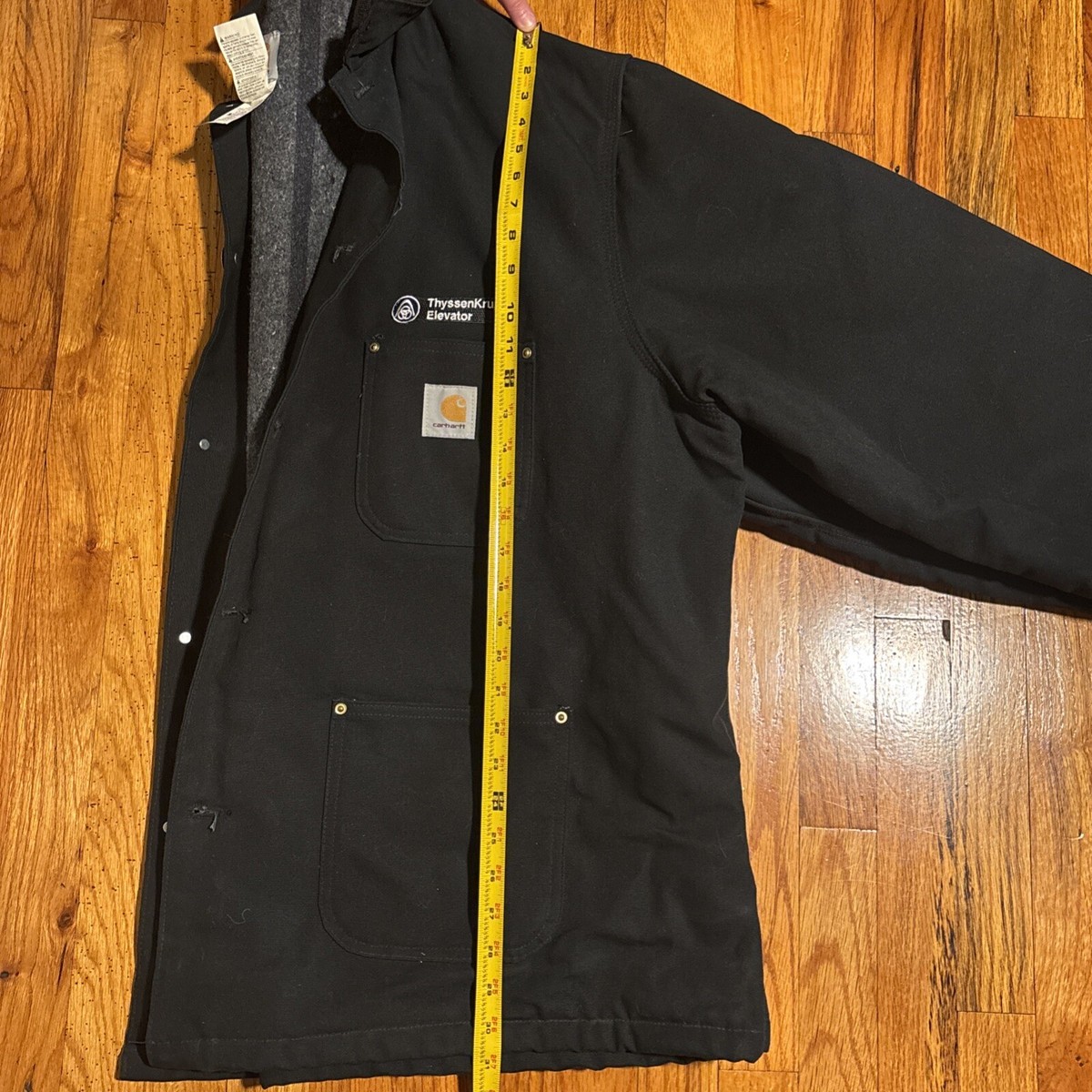 Carhartt ブラックジャケット C01 BLK VTG Carhartt C01 BLK Blanket Lined Chore Coat Jacket USA